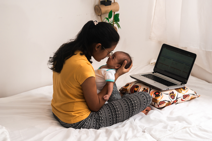 Mother and child breastfeeding